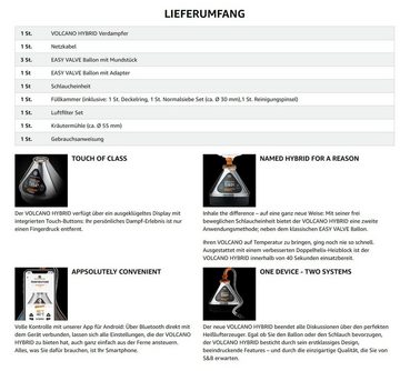 VOLCANO Inhalationsgerät HYBRID Inhaliergerät für Erwachsene, Aerosolmaschine Aerosolgerät, Aerosolgerät, Inhalationstherapie, mit Mundstück, Inhaliergerät, Inhalation, leise,mit vernebler, geräuscharm, Inhalationsgerät, Erwachsene tragbarer Inhalator Unterwegs Pfeife Inhalationstherapie