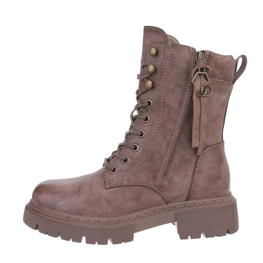 Ital-Design Damen Schnürschuhe Freizeit Schnürstiefelette (84648377) günstig online kaufen