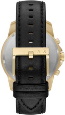 ARMANI EXCHANGE Chronograph AX7133SET, (Set, 2-tlg., mit Wechselband aus schwarzem Silikon), Quarzuhr, Armbanduhr, Herrenuhr, Stoppfunktion, Geschenkidee