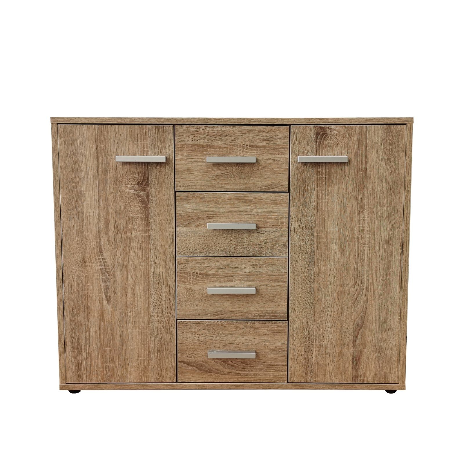 Schubladen Kommode St), Anrichte 4 Schrank HTI-Line (Stück, Nina mit Sideboard Sonoma Kommode 1