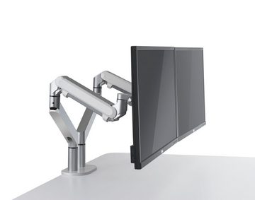 Steelboxx Aluminium doppel Monitor Schwenkarm Halter Tisch Halterung Bildschirm Monitor-Halterung, (Set)
