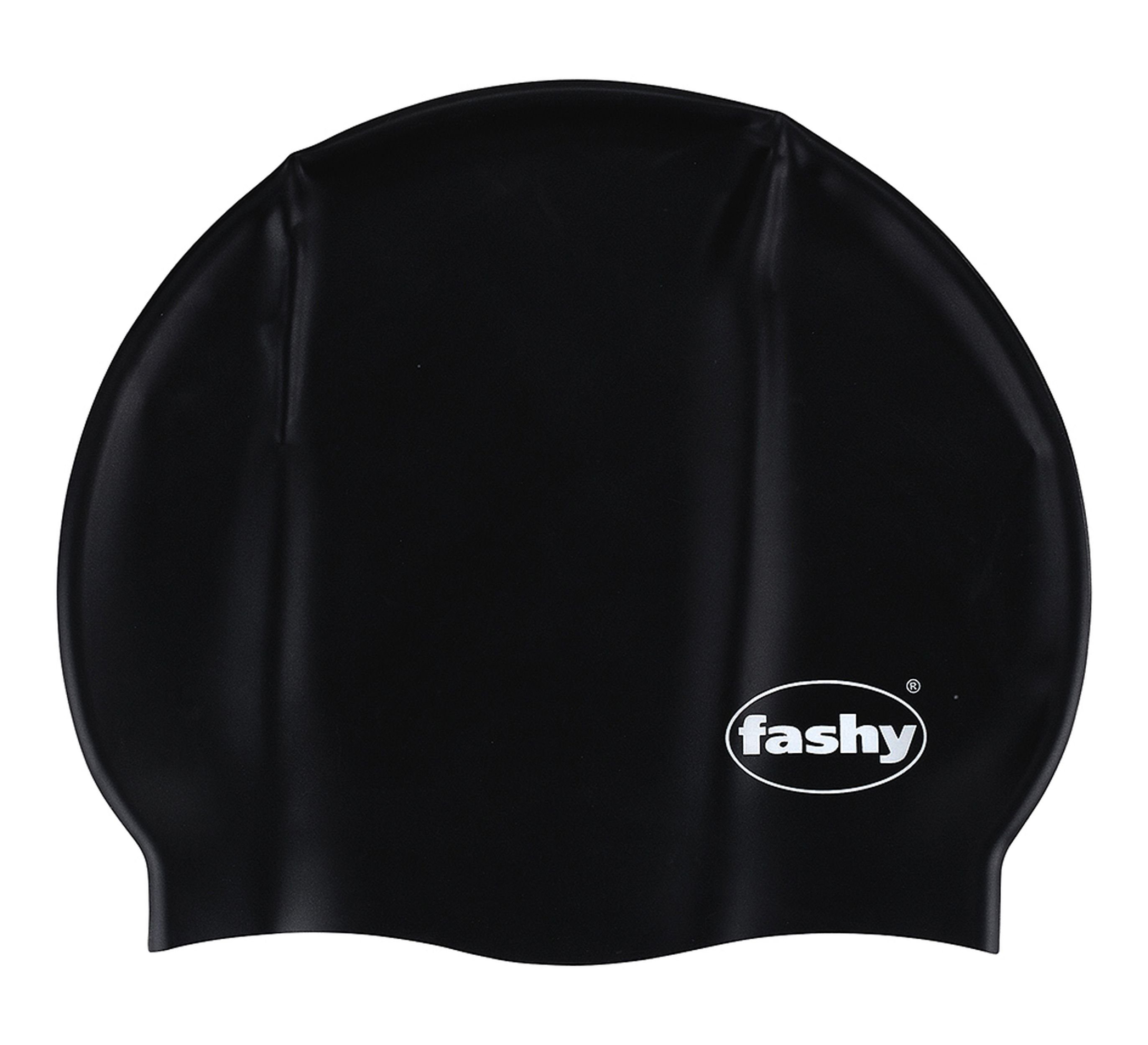 Fashy Badekappe Fashy - Silikon Badehaube Badekappe Sporthaube Schwarz Damen Herren