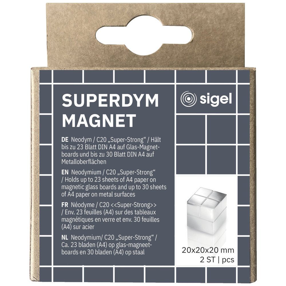 Sigel Magnet Sigel Neodym Magnet C20 "Super-Strong" (B x H x T) 20 x 20 x 20 mm Wür