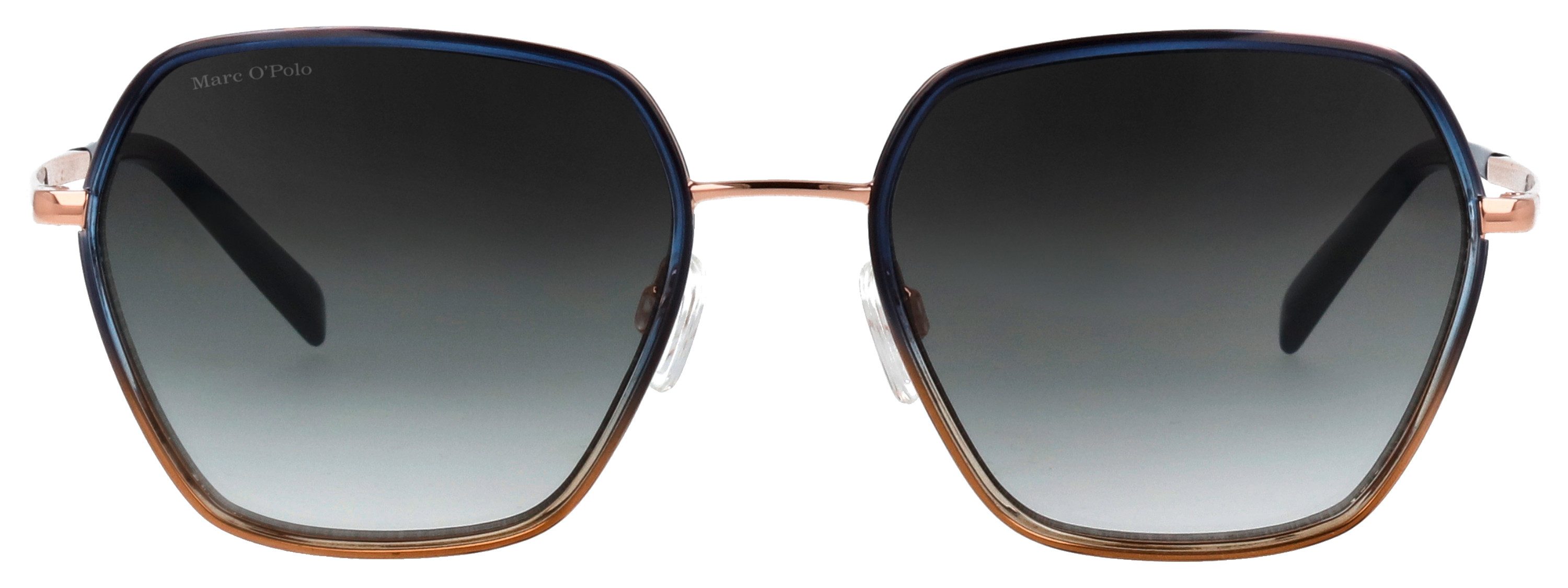 Marc O'Polo Sonnenbrille Modell 505122 Form Hexagon, Logoschriftzug auf Bügel, Metallfassung