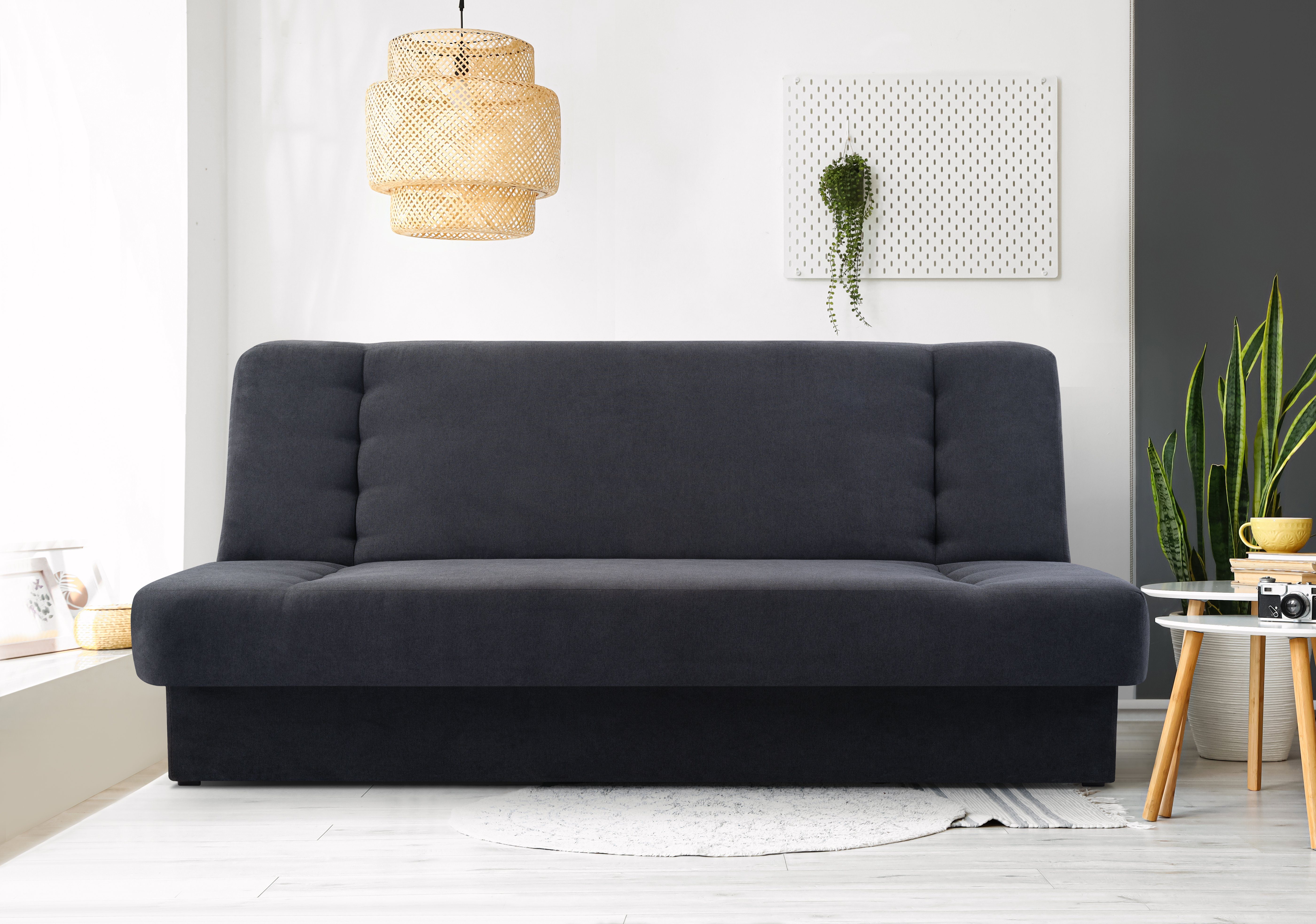 SORO Schlafsofa Sofagarnitur - Cyprus, Schlaffunktion Bettkasten Clic-Clack Couch und Rosa für - Sofa Federkern Klappsofa 120x190x90cm Kippsofa Wohnzimmer -, MOEBLO mit 61 Polstersofa