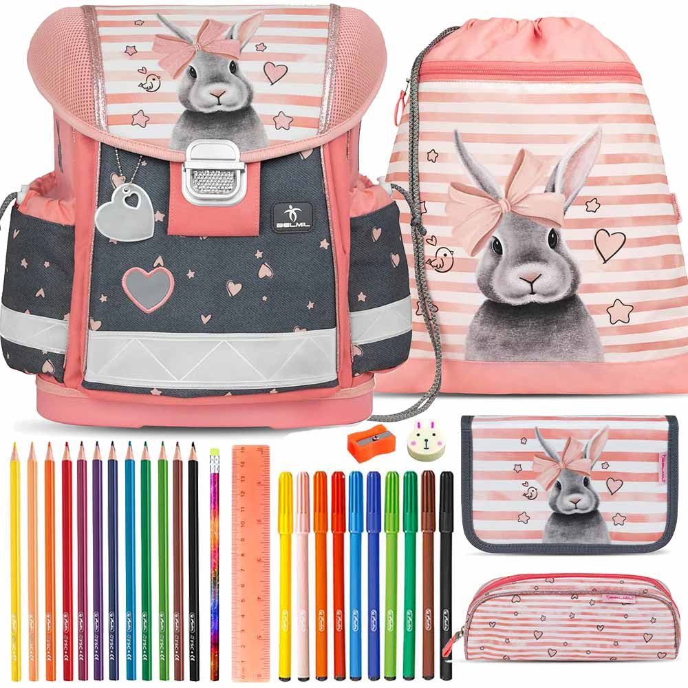 Belmil Schulranzen Set Classy 10-teilig 2025 Mädchen Little Bunnies