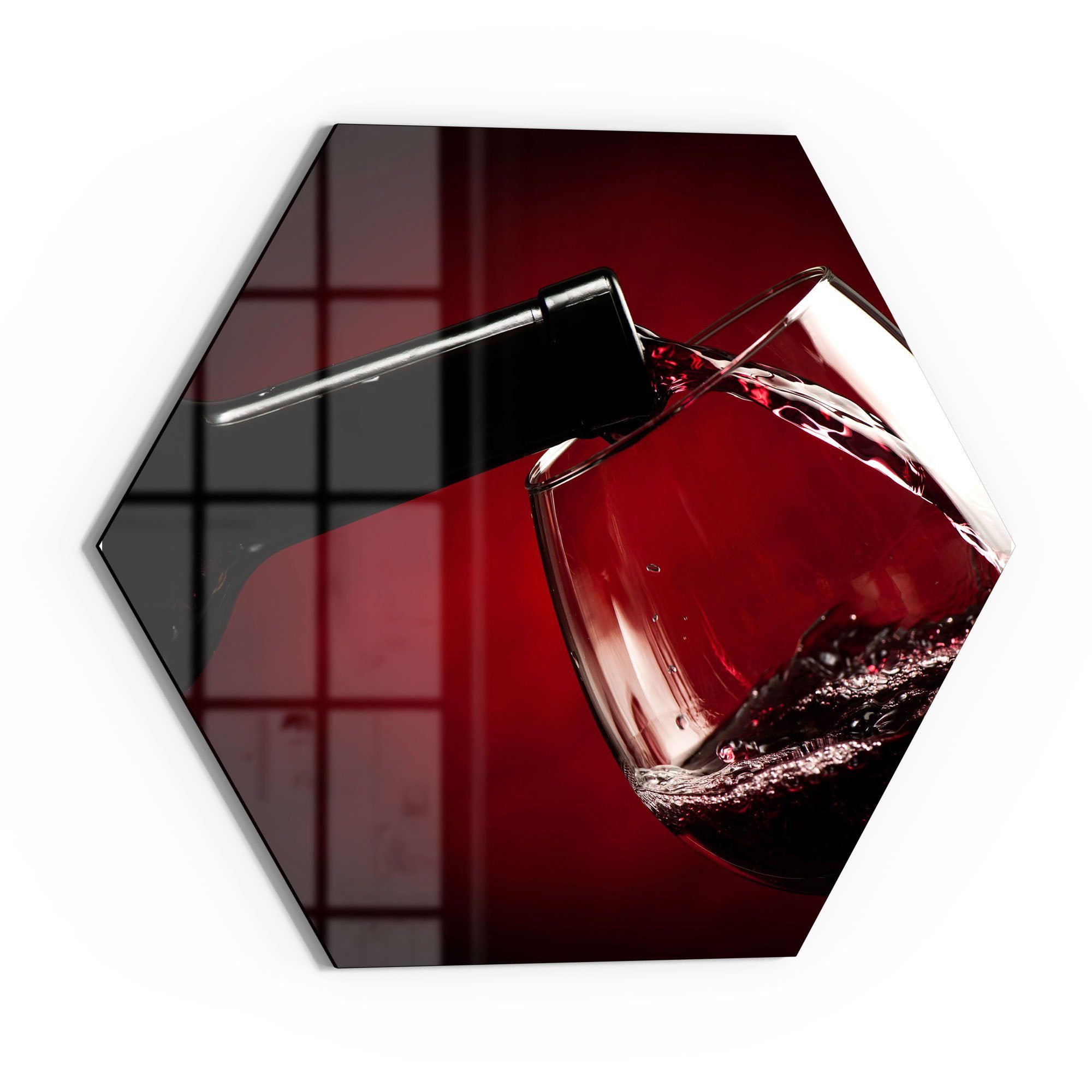 DEQORI Glasbild 'Rotwein wird eingeschenkt', 'Rotwein günstig online kaufen