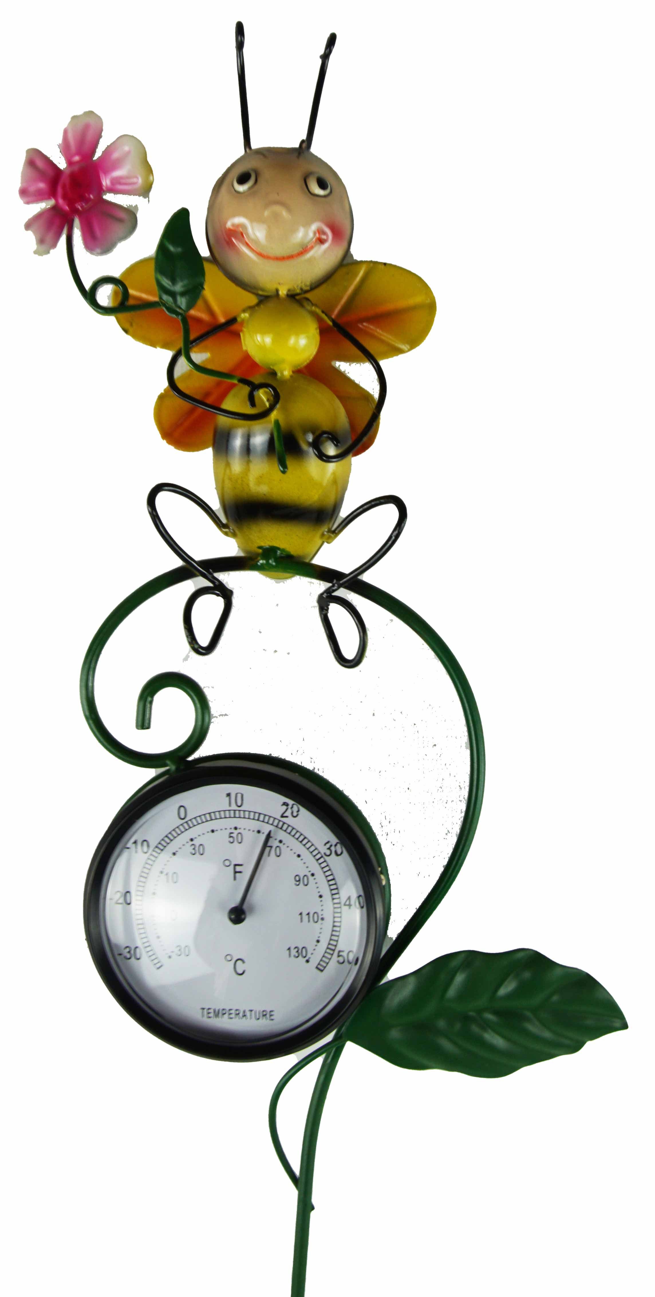 Gartenthermometer Bezauberndes Thermometer Biene - Höhe ca. 91 cm