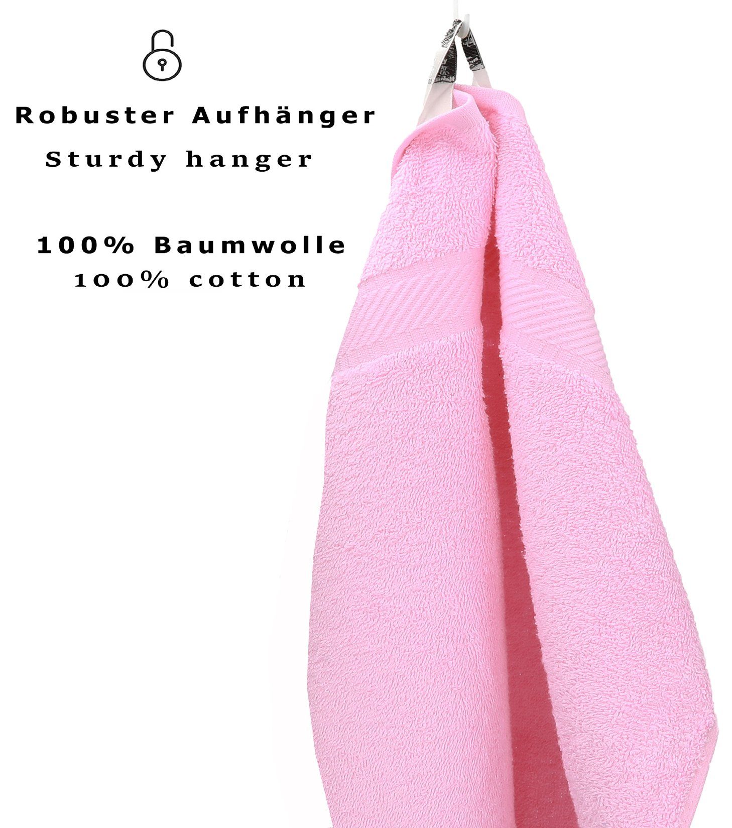 und cm 100 Baumwolle Handtücher 100% Größe x HandtücherPalermo Stück Farbe rosé, 6 grün Betz 50