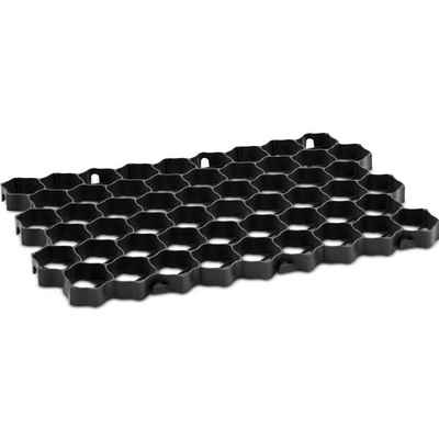 Hillvert Rasengitter Paddockplatten Rasenschutzgitter 60x40cm schwarz, 40x60 cm