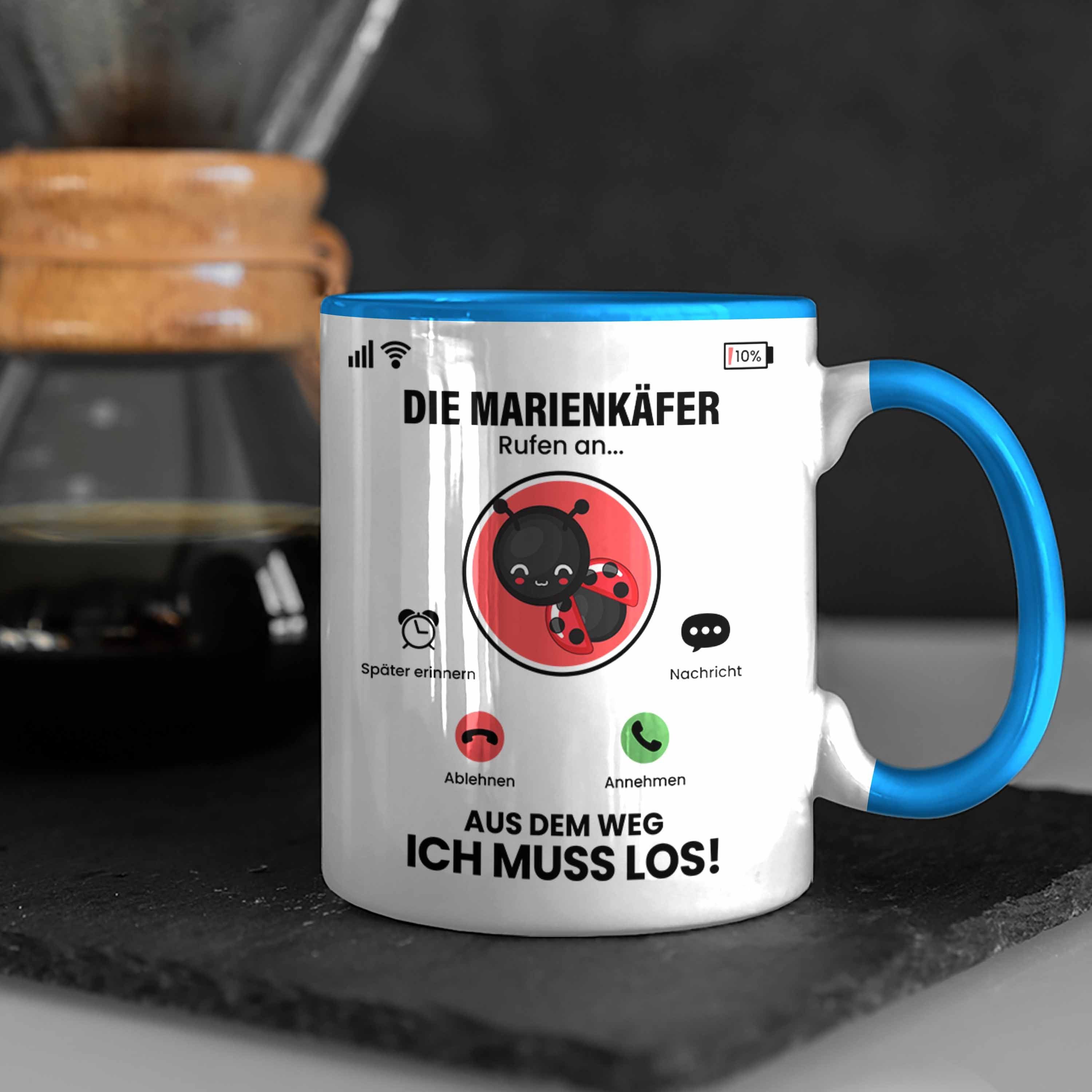 Geschenk Marienkäfer Rufen Tasse Besitz Trendation für Tasse Marienkäfer Die Blau An Züchter