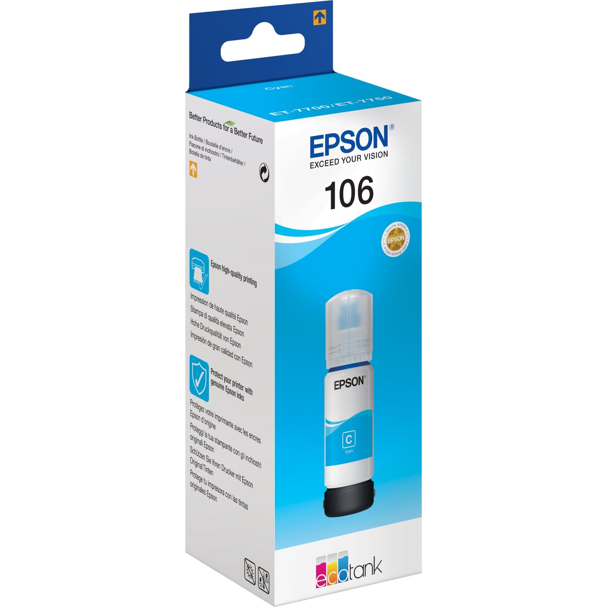 Eco (C13T00R240) Epson Tinte cyan Epson Tintenpatrone 106 Tank