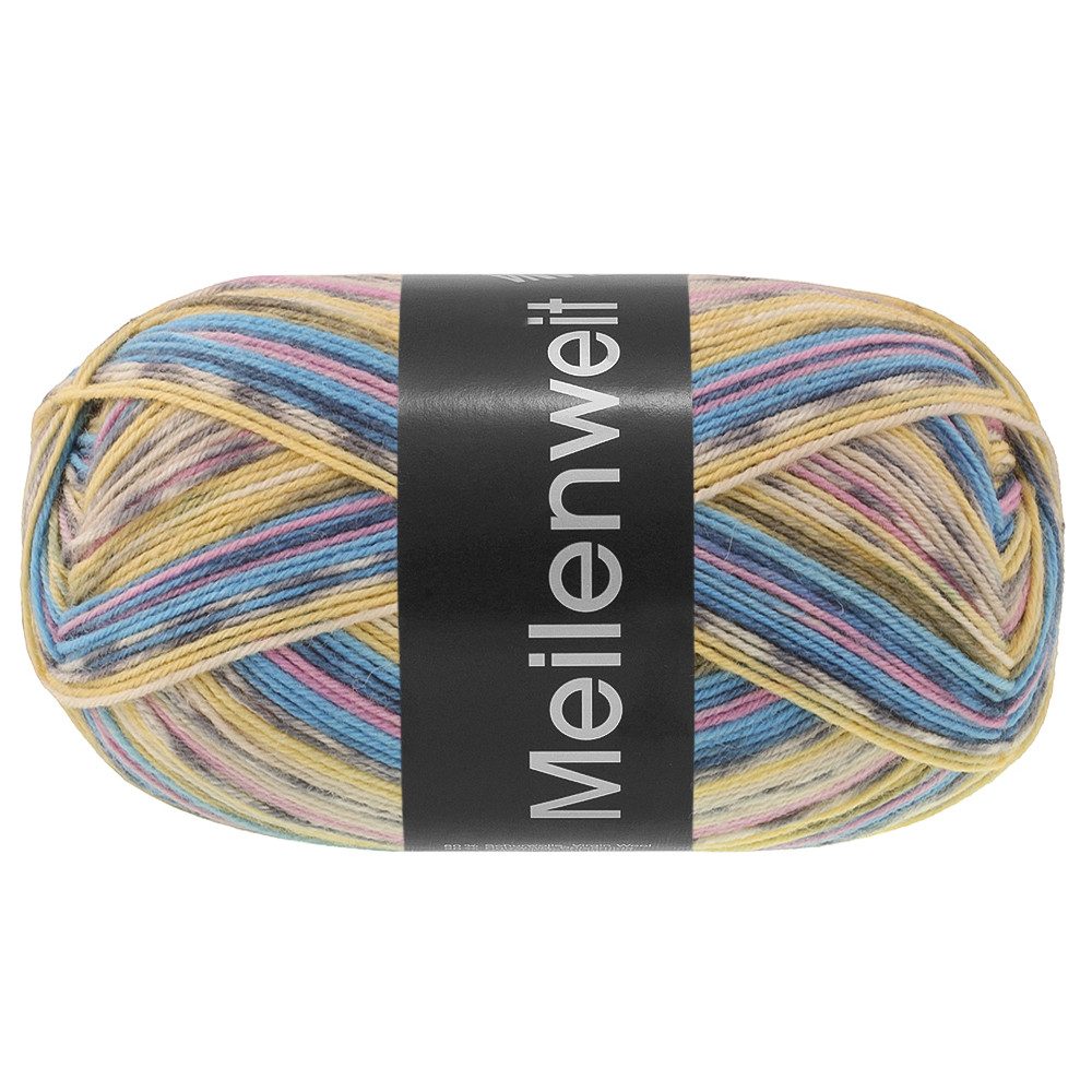 LANA GROSSA MEILENWEIT 100 g CERVINIA Sockenwolle Häkelwolle, 420 m (100 g Knäuel bedruckte Sockenwolle, Strapazierfähige Sockenwolle mit buntem Mustereffekt), 100 g