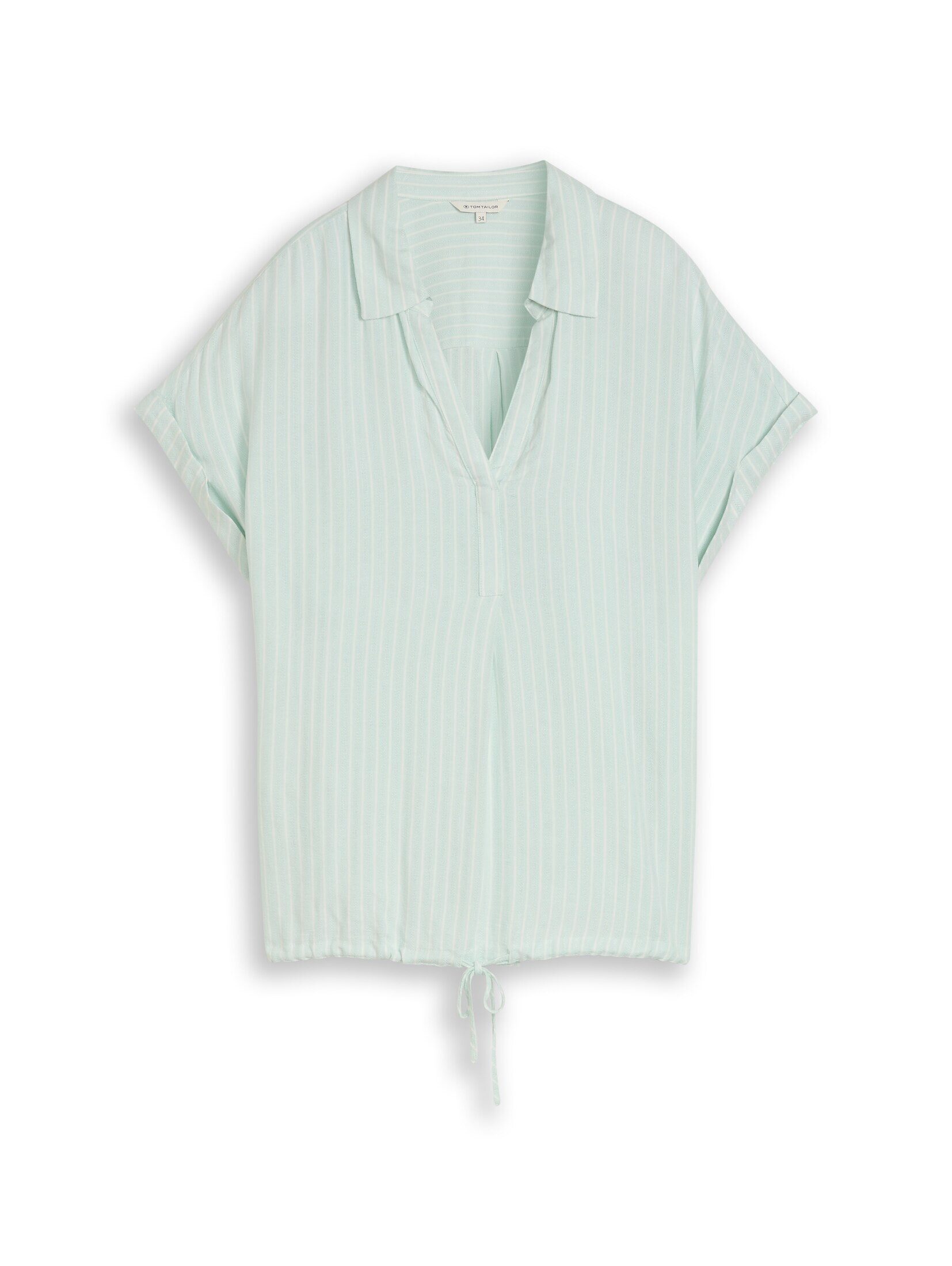 TOM TAILOR Kurzarmbluse Blusen & Shirts Loose Fit Bluse mit Streifenmuster