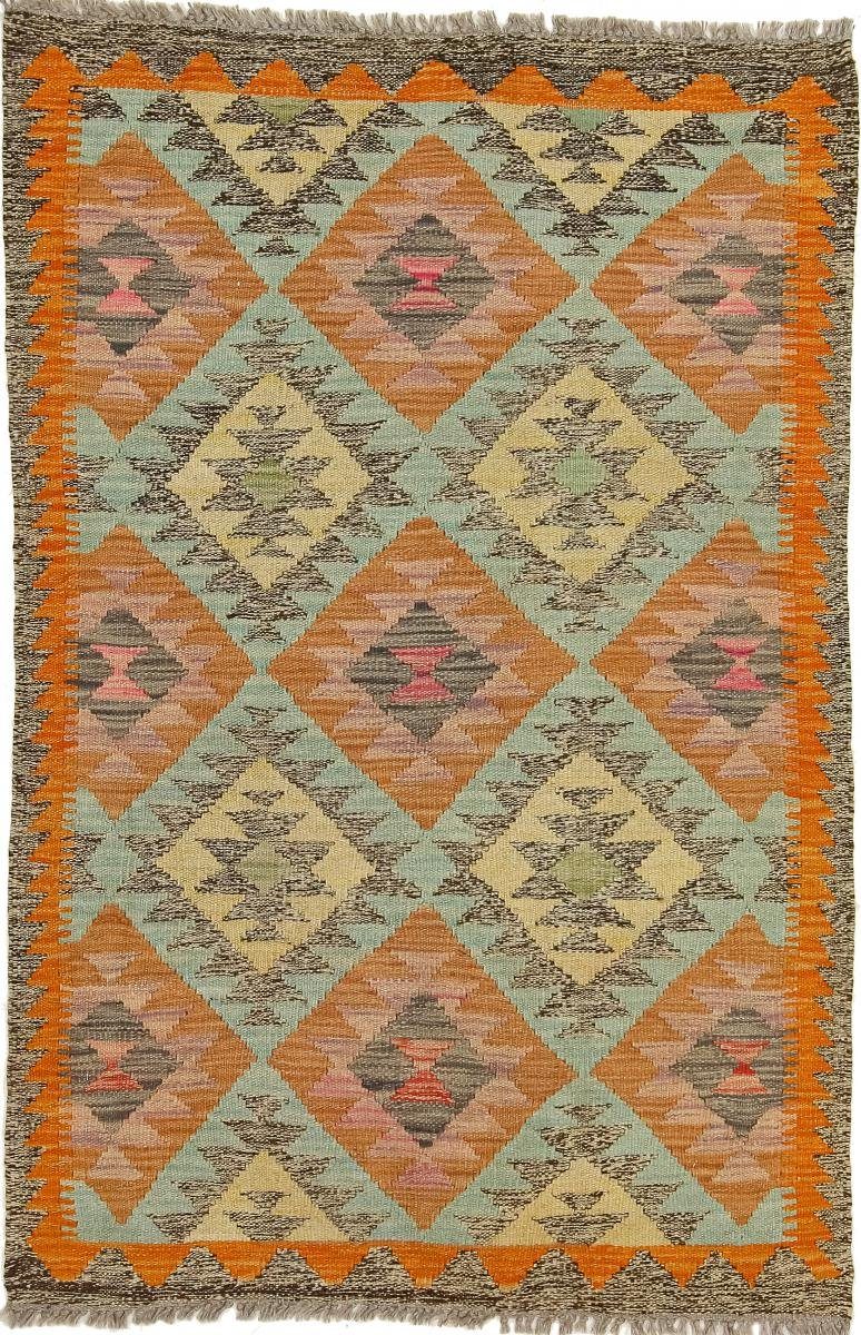 Orientteppich Kelim Afghan 94x145 Handgewebter Orientteppich, Nain Trading, rechteckig, Höhe: 3 mm