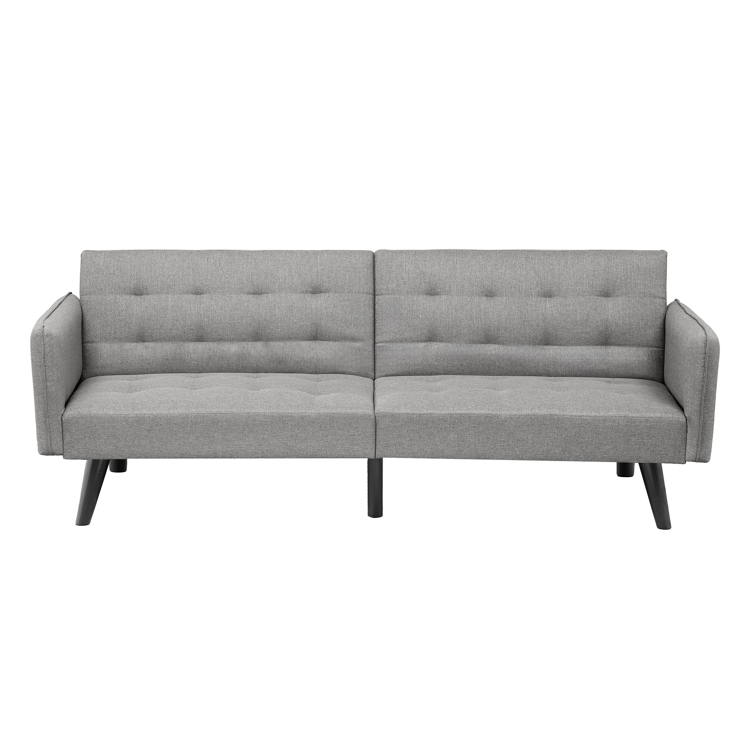 Furnify Schlafsofa ARON 186 cm mit Stoffbezug Klappsofa mit Schlaffunktion, Kompakt und platzsparend mit abnehmbaren Armlehnen