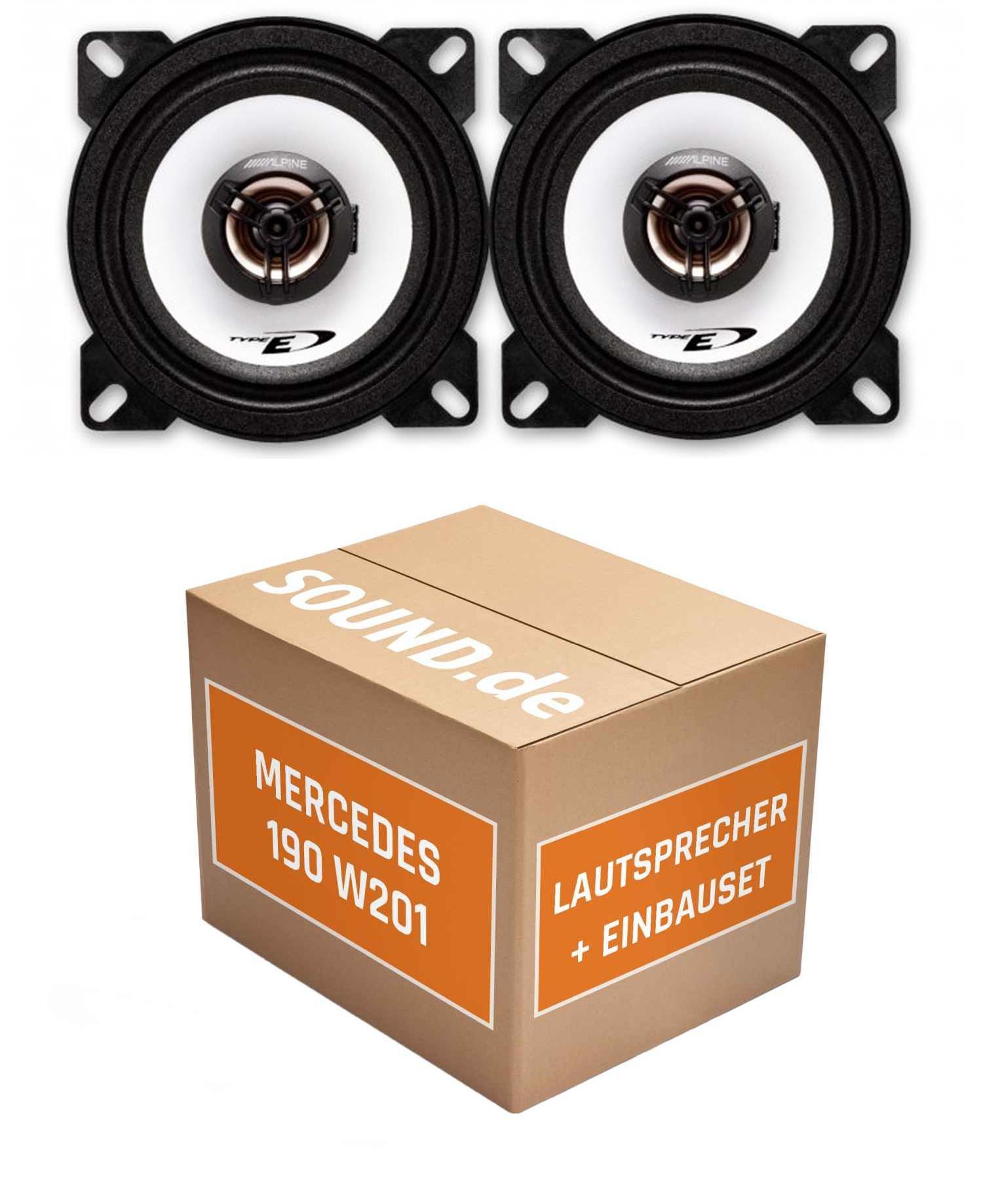 JUST SOUND best choice for caraudio Lautsprecher Boxen Einbauset Alpine SXE-1025S Mercedes 190 W201 Auto-Lautsprecher (25 W)