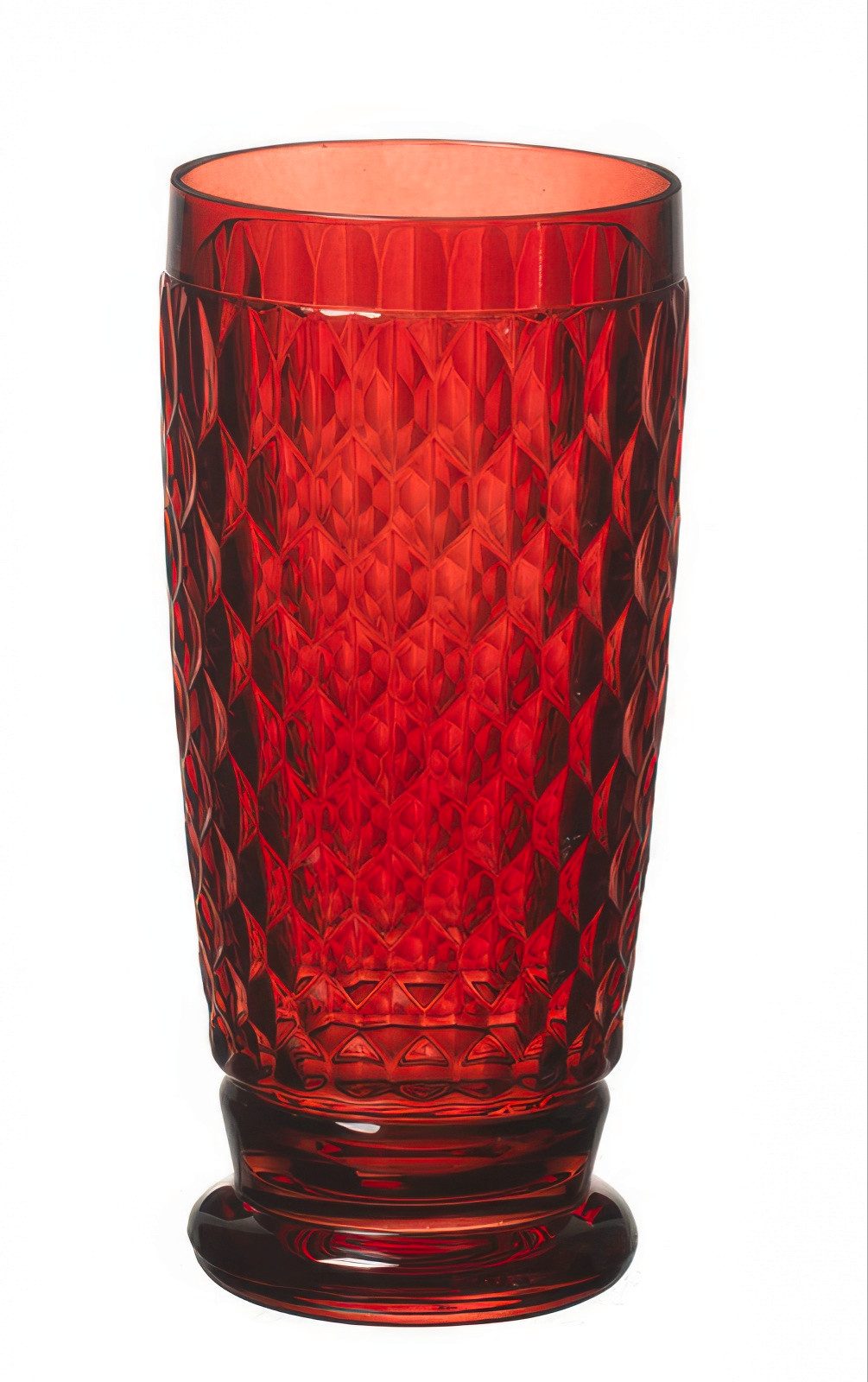 Villeroy & Boch Longdrinkglas Boston Coloured, Kristallglas, Spülmaschinengeeignet, Rot, Motiv: Boston