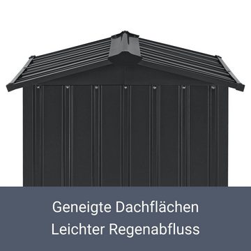 Juskys Mähroboter-Garage MGMT1, BxTxH: 86x98x63 cm, Langlebige Metall Konstruktion aus verzinktem Stahl