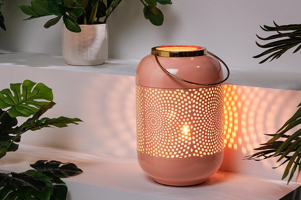 riess-ambiente Windlicht CANDLELIGHT 30cm pastell-rosa / günstig online kaufen