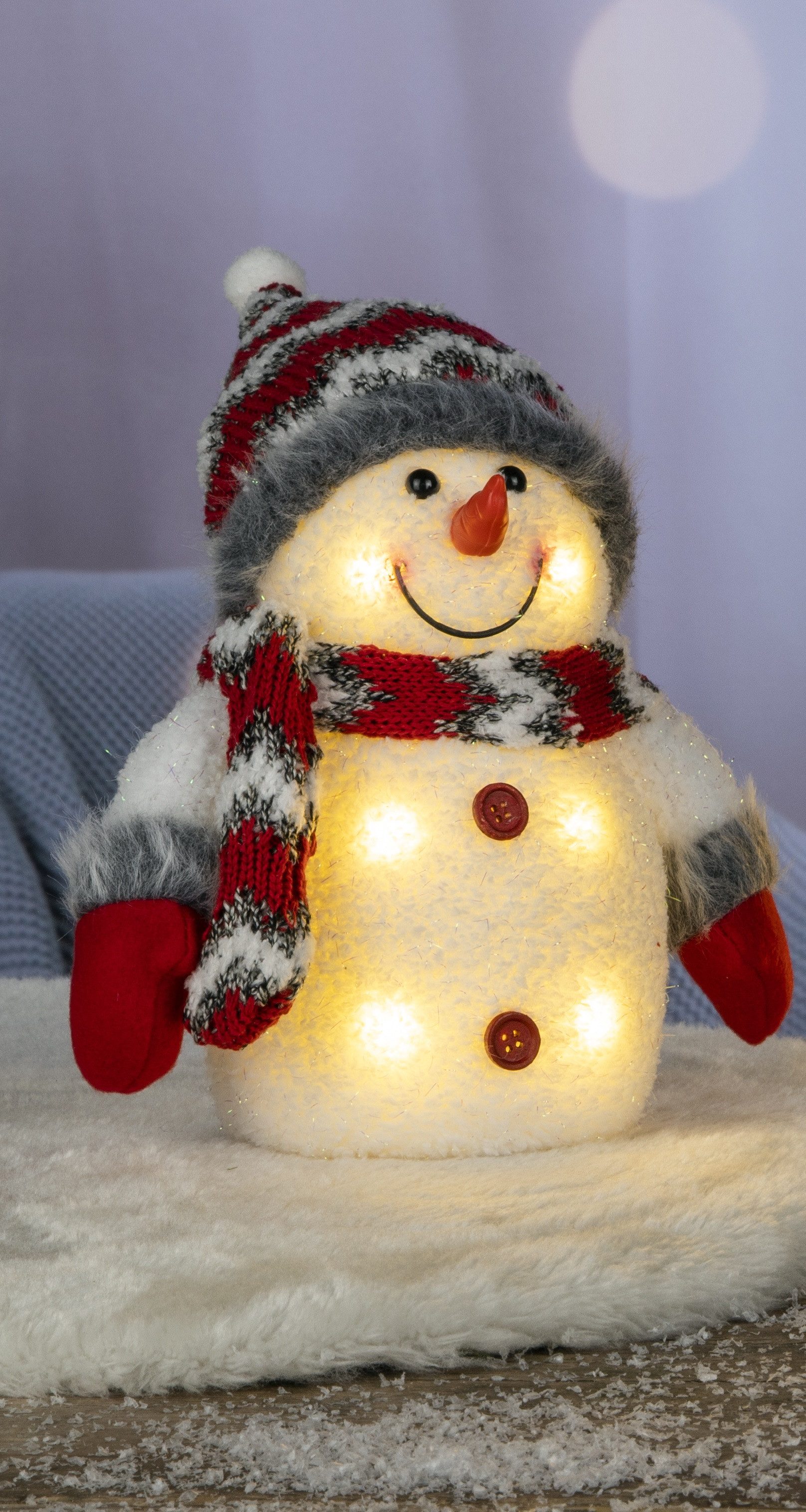 Bambelaa! Weihnachtsfigur Bambelaa! Schneemann Frosty Deko LED Figuren Weihnachten Klein Winter