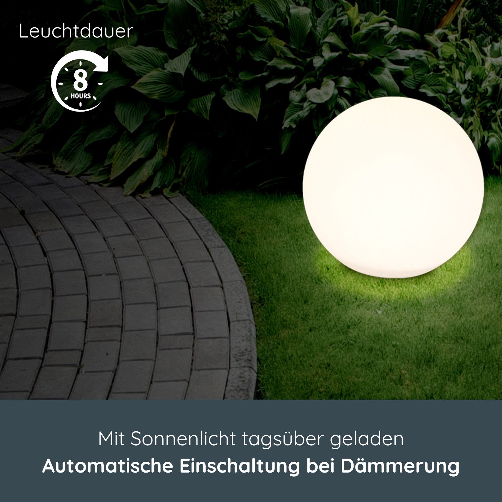 MeLiTec LED Solarleuchte Solar-Gartenleuchte LK13-6 Modell Kugel, LED-Solar günstig online kaufen