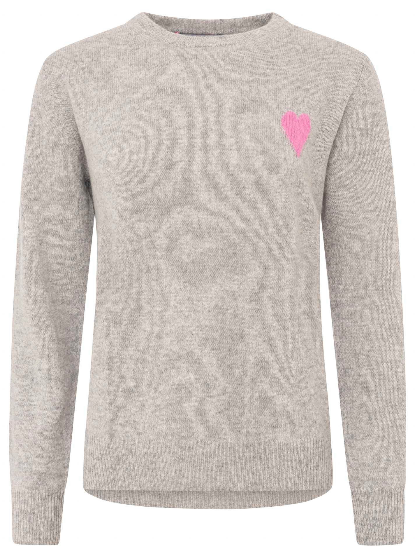 Zwillingsherz Kaschmirpullover 100% Kaschmir Pullover mit Herz