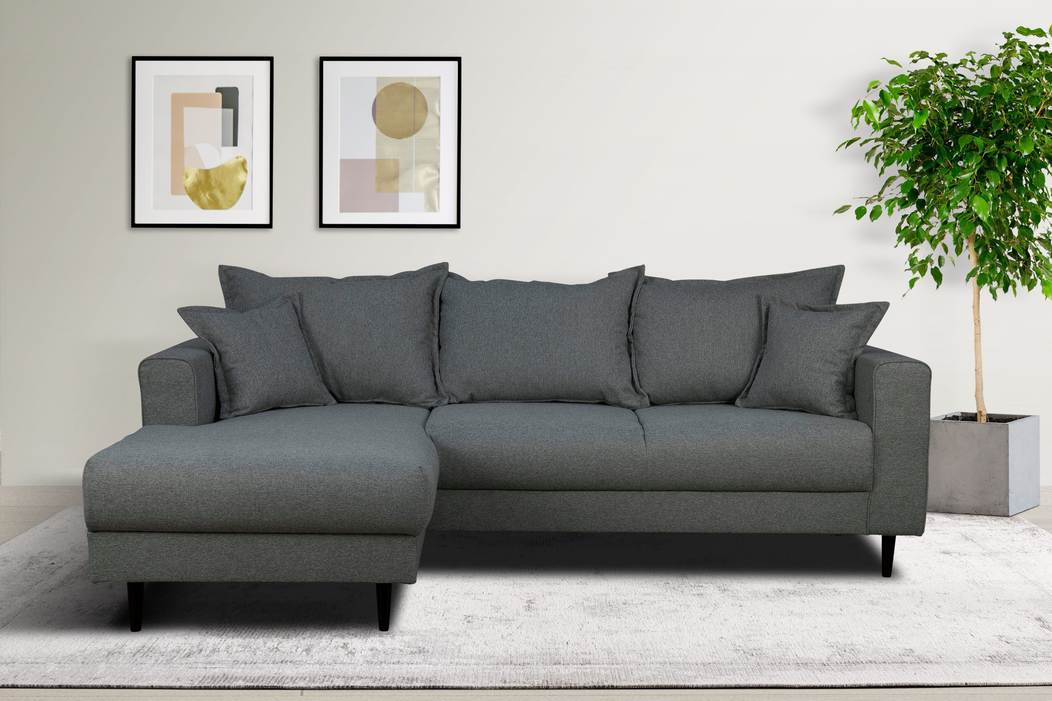 Ecksofa VEYRAS L-Form, hoher Sitzkomfort, Maße B/T/H: 230/150/76 cm
