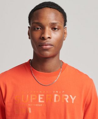 Superdry T-Shirt CODE STACKED LOGO TEE Sunset Red