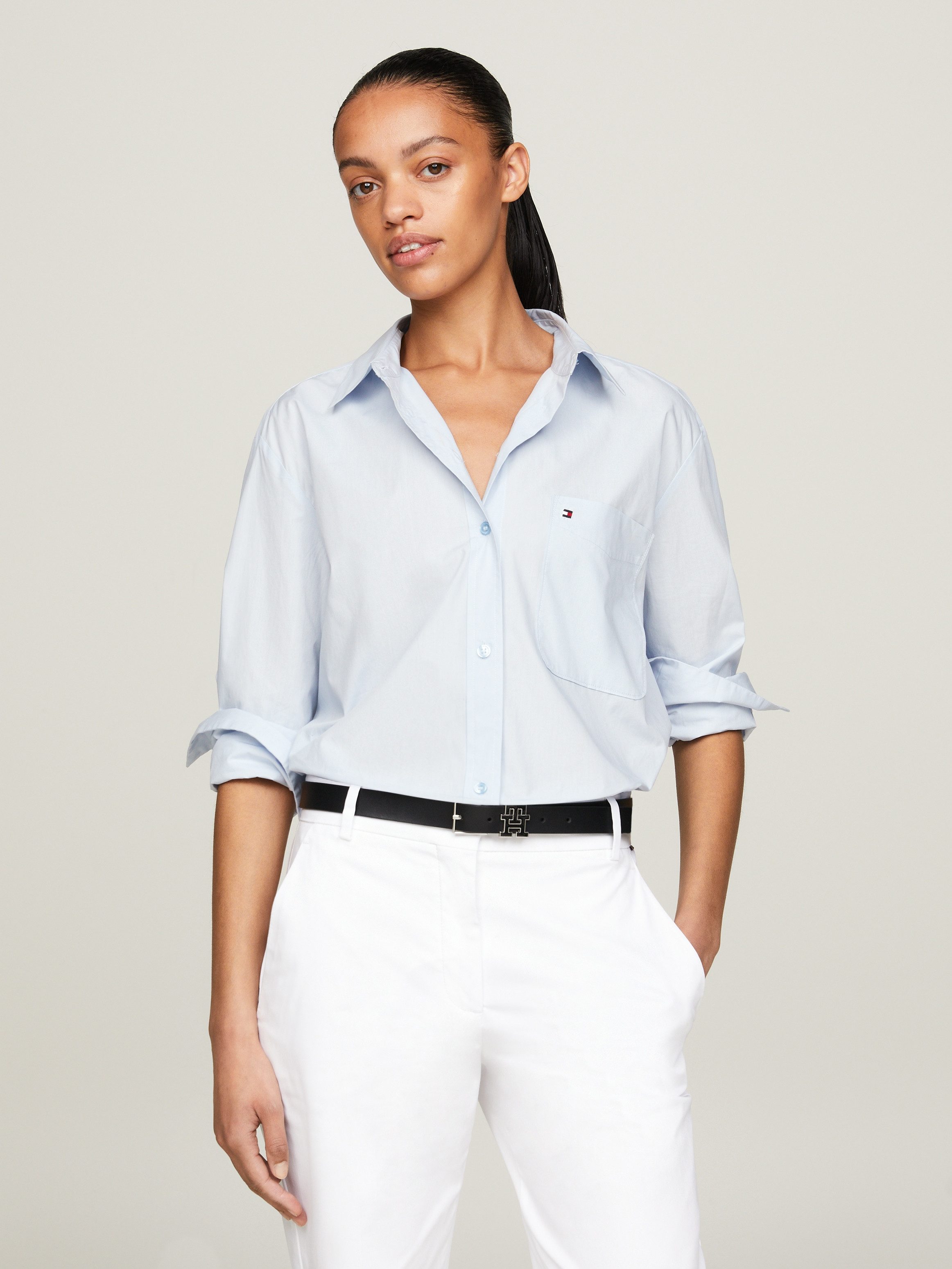 Tommy Hilfiger Hemdbluse SOLID COTTON EASY günstig online kaufen