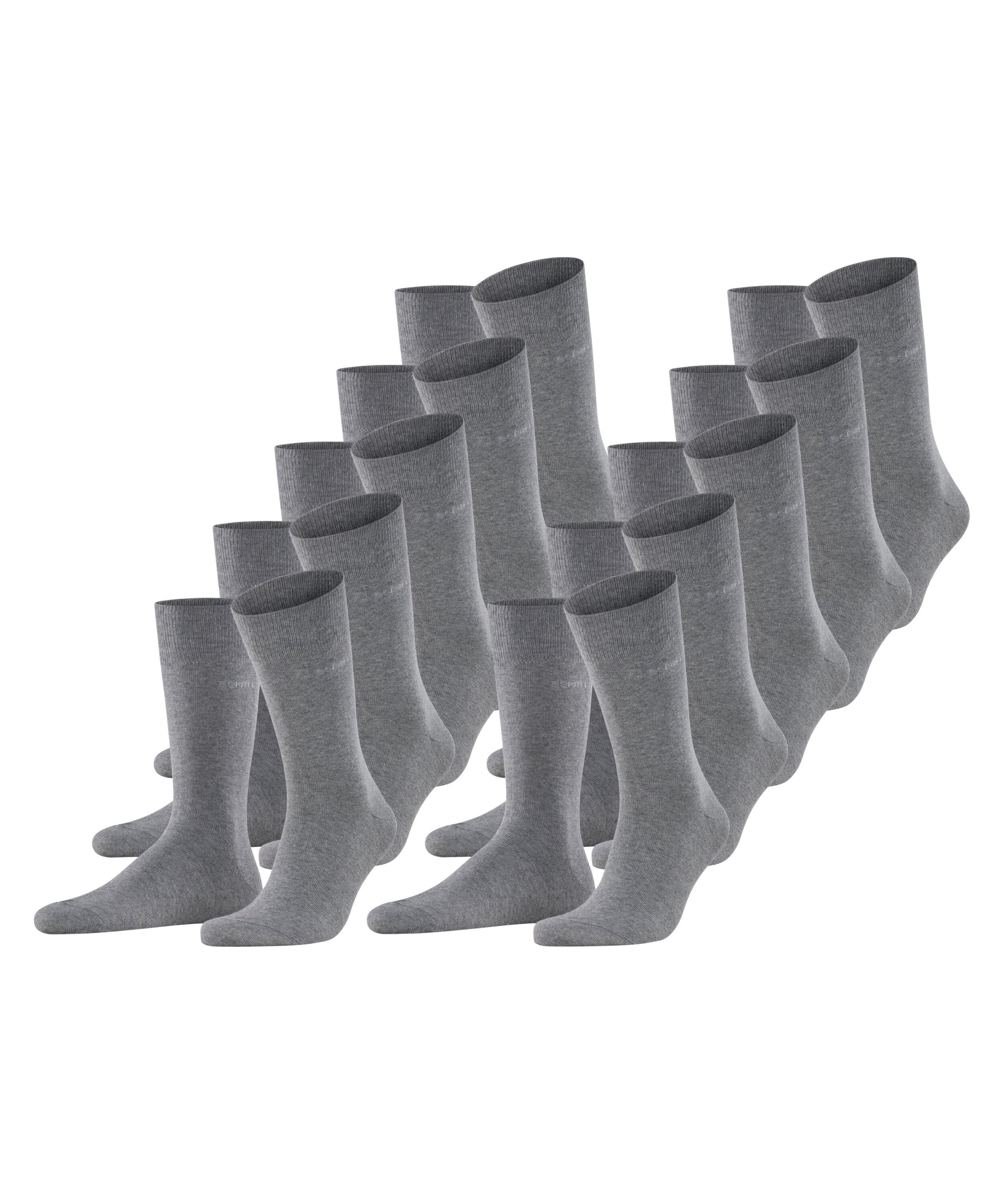 Esprit Socken Uni light greymel. 10-Pack (3390) (10-Paar)
