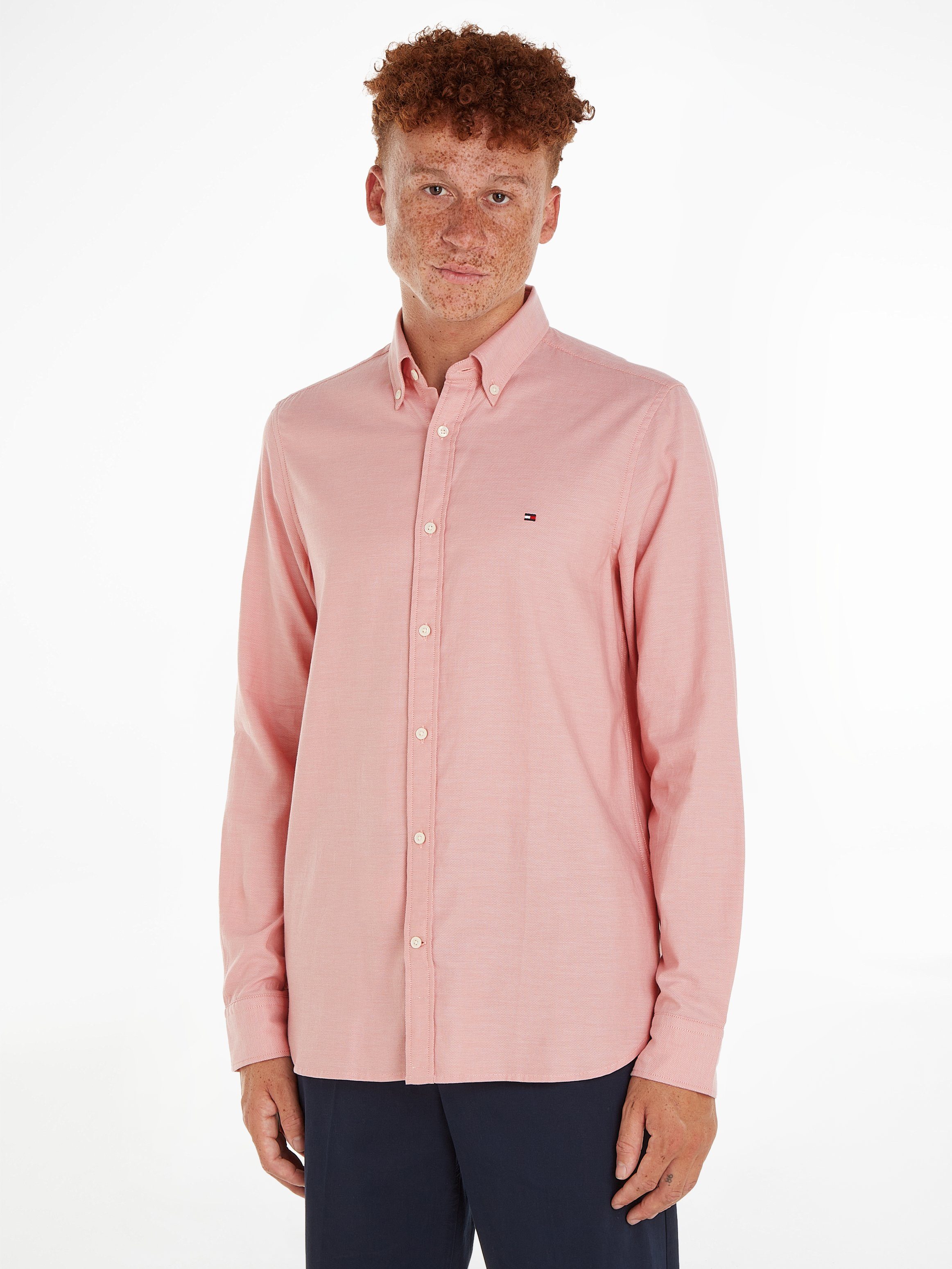 Tommy Hilfiger Langarmhemd FLEX DOBBY SF günstig online kaufen