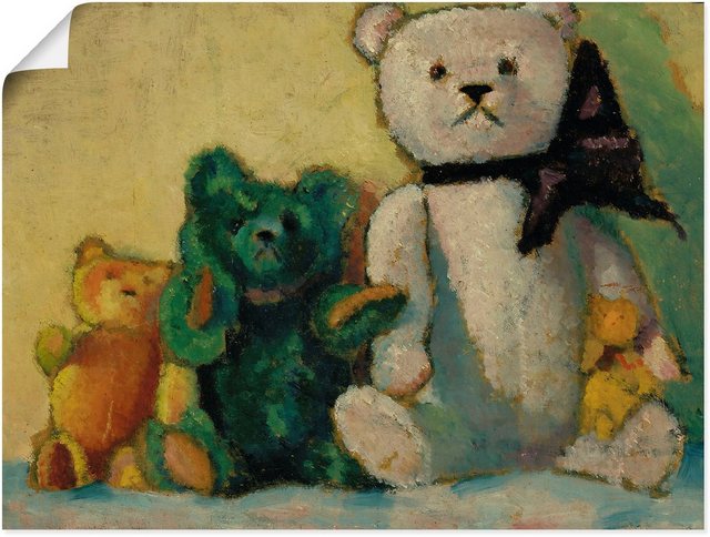 Artland Wandbild »Die Bärenfamilie. 1926«, Spielzeuge (1 Stück), in vielen Größen & Produktarten -Leinwandbild, Poster, Wandaufkleber / Wandtattoo auch für Badezimmer geeignet-Otto