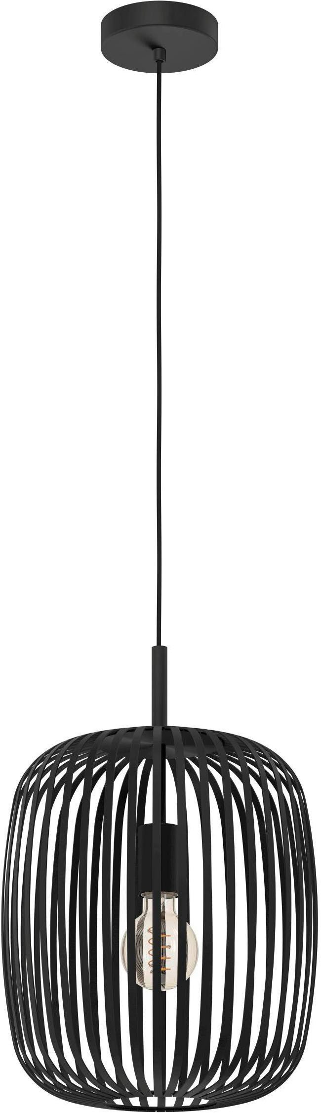 EGLO Pendelleuchte Hängeleuchte ROMAZZINA, exkl. E27, Stahl, Pendellampe, ohne Leuchtmittel, Esszimmerlampe, 110x32,5 cm (HxD), 1-flammig, modern, minimalistisch