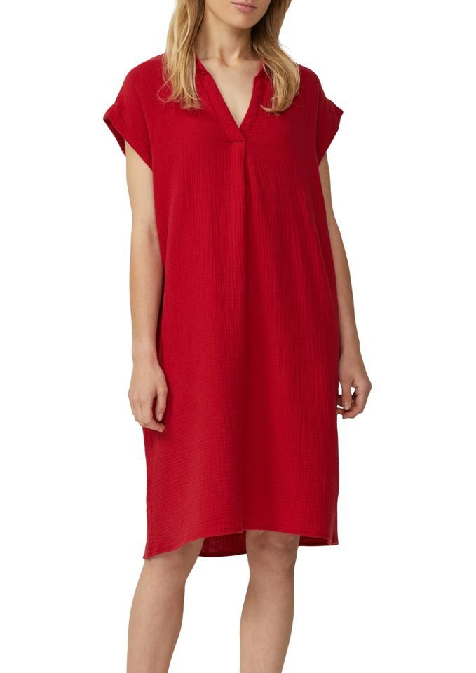 s.Oliver Midikleid - Midi-Musselin-Kleid mit V-Ausschnitt günstig online kaufen