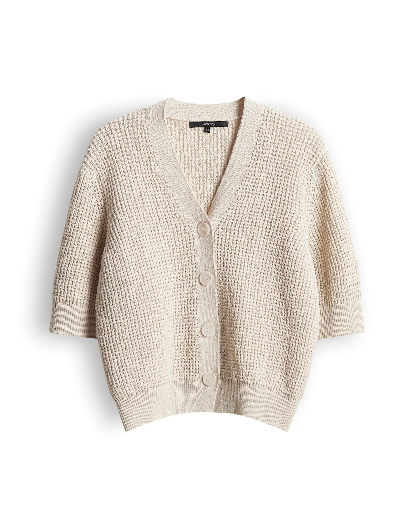 someday Cardigan Temmy aus Strick mit 3D-Struktur Strukturiert mit Knopfleiste für moderne Layering-Looks