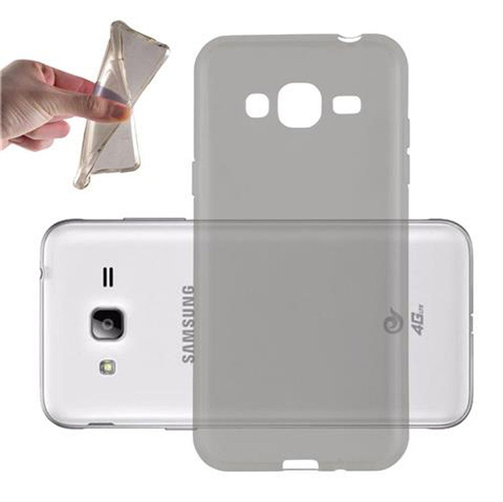 Cadorabo Handyhülle für Samsung Galaxy J3 2016 Hülle Samsung Galaxy J3 2016, Hülle TPU Silikon Handy Schutzhülle Slim Transparent Case Cover