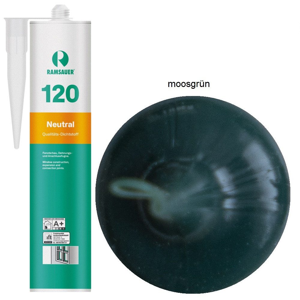 Ramsauer Dichtstoff Ramsauer 120 Neutral Silikon Dichtstoff 310ml Kartusche, gebrauchsfertig, UV- und witterungsbeständig, anstrichverträglich