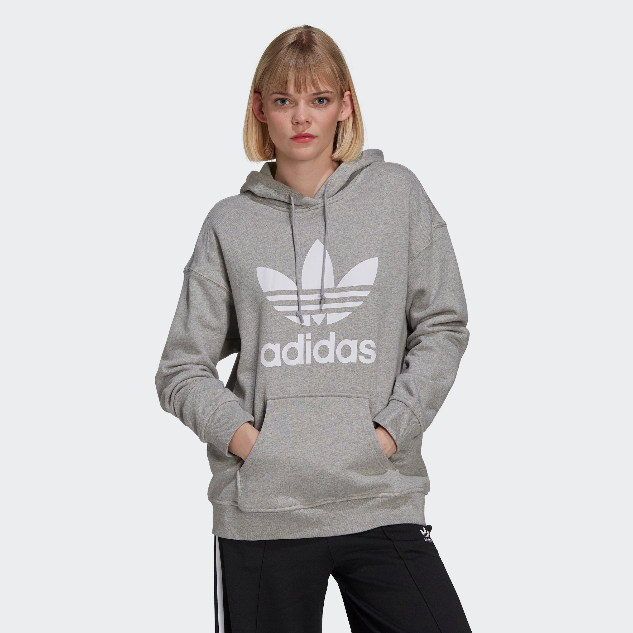 ADIDAS MGREYH Originals ADICOLOR Kapuzensweatshirt HOODIE adidas TREFOIL