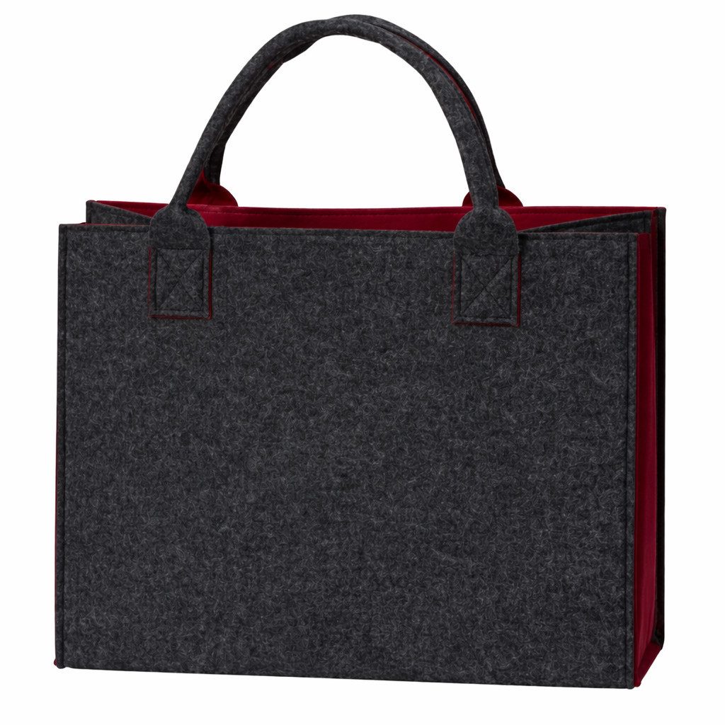 XiRRiX Shopper Shopper Handliche Einkaufstasche Filztasche in drei schönen Farben (Freizeittasche aus Filz 2 farbig, H/B/T 28x35x18,5 cm), Einkaufshopper, Tragetasche