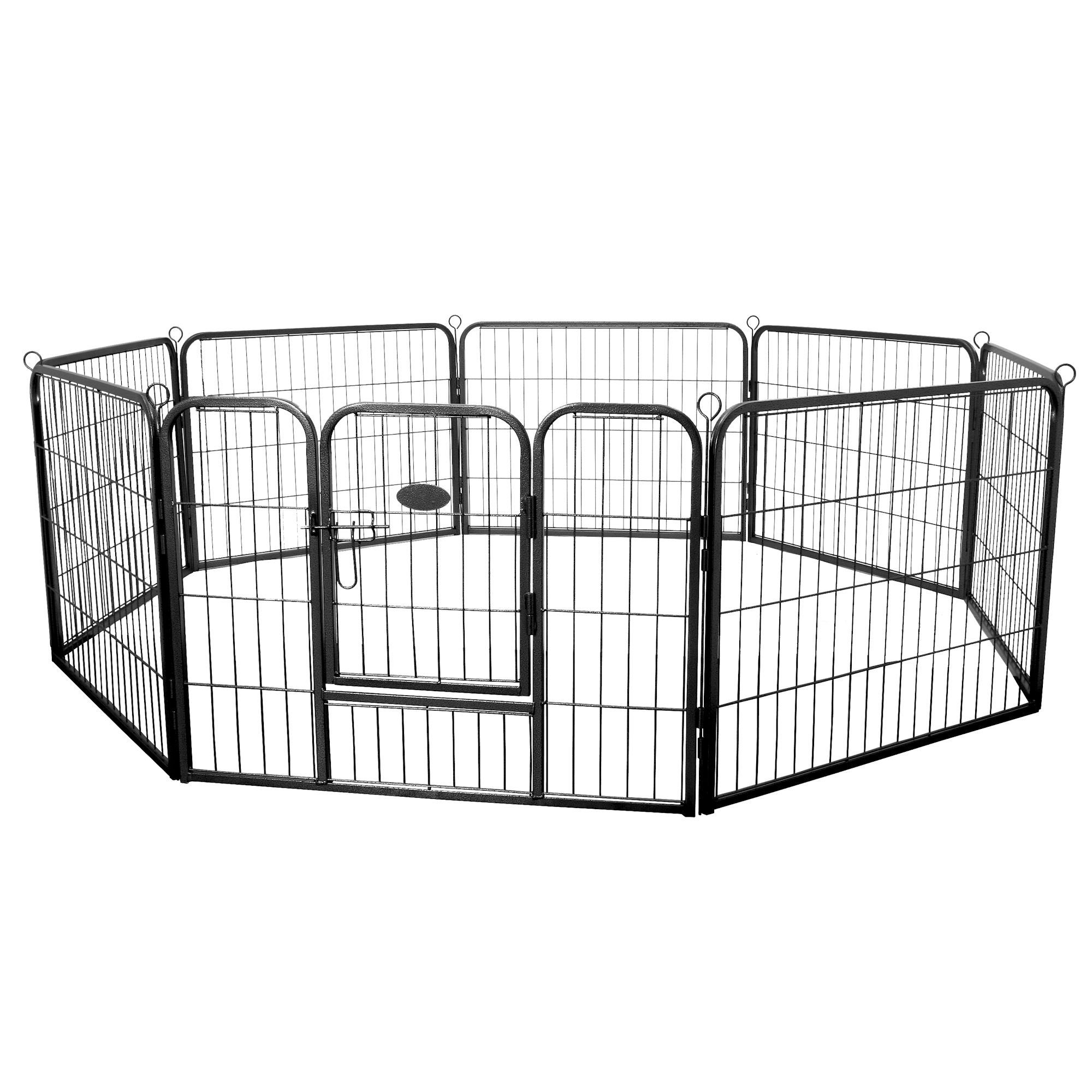 Zelsius Freigehege Stahl Welpenauslauf "Rocky" für Haustier, faltbar, (B) 80 x (H) 60 cm