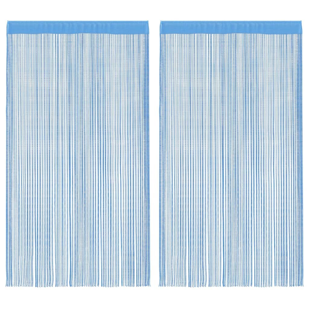 vidaXL Vorhang Fadenvorhänge 2 Stk. Hellblau 140x250 cm (2 St)