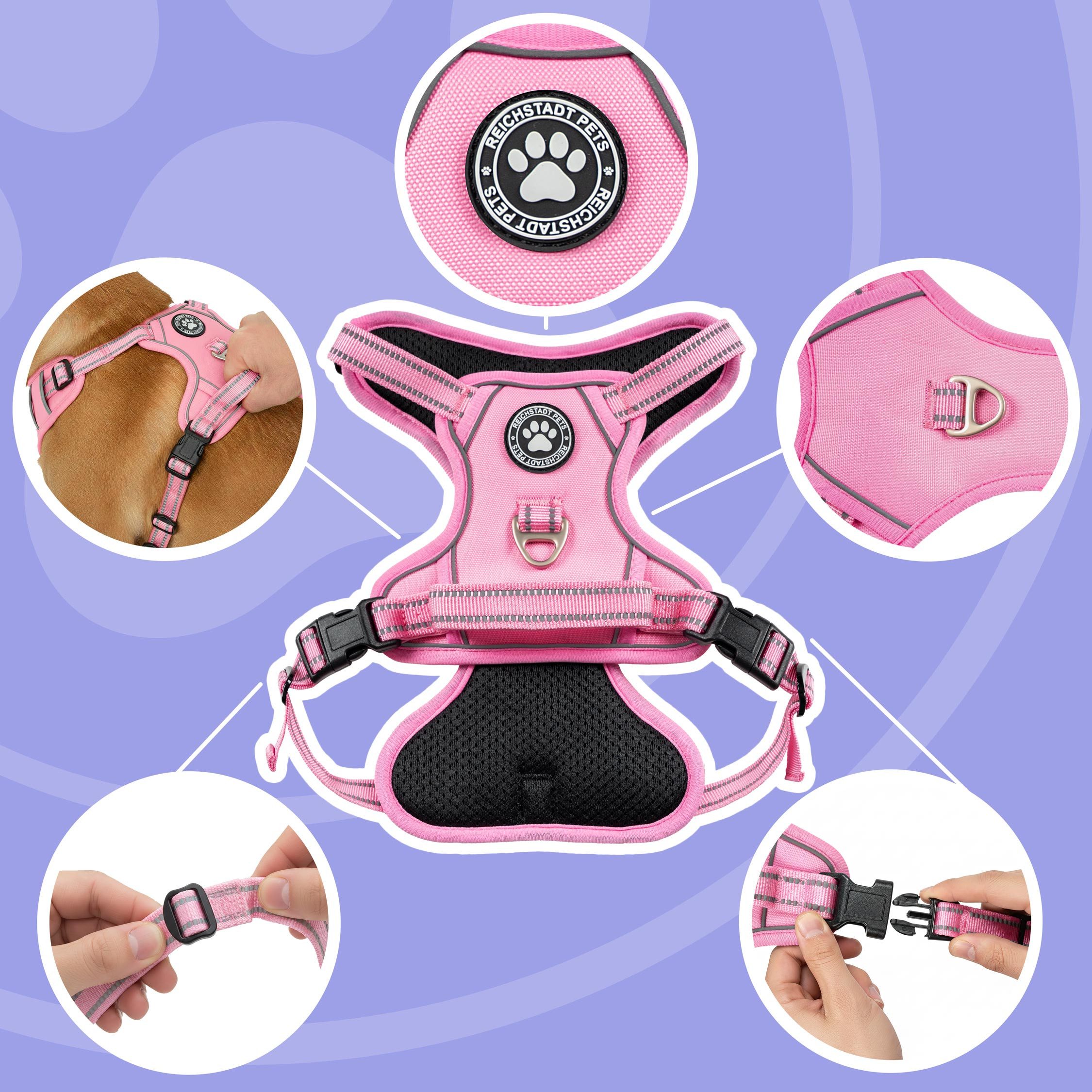 Reichstadt Hunde-Geschirr RS Pets Hundegeschirr & Leinen Set 25RSP083-4, Polyester, atmungsaktives Netzgewebe und robuster Oxford-Stoff