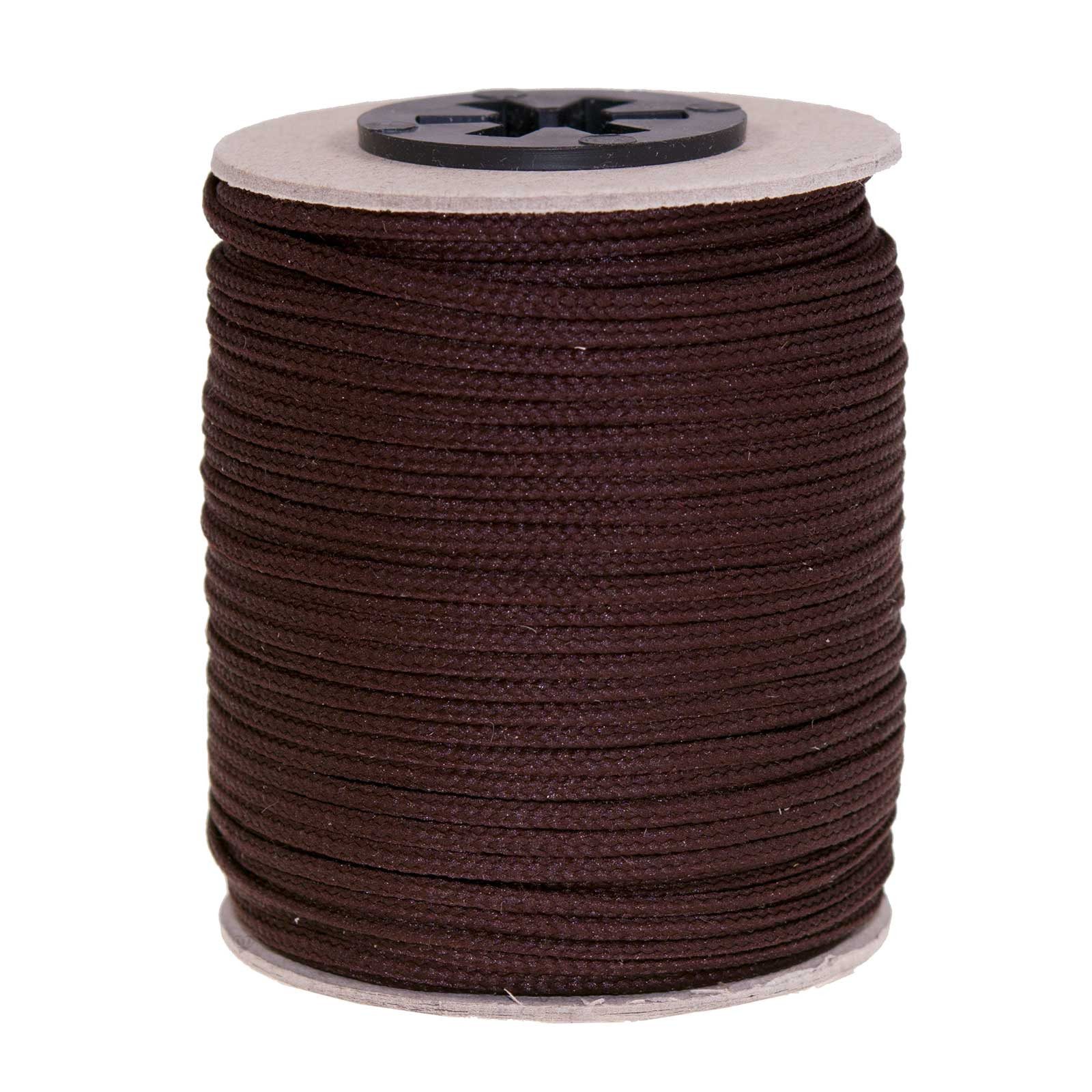 maDDma Kordel 50 Meter Polyesterschnur / Flechtschnur 2mm - 8-fach geflochten!, zartbitter