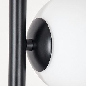 hofstein Stehlampe Stehlampe aus Metall/Glas in Schwarz/Weiß, ohne Leuchtmittel, mit Glasschirmen (12 cm) u. Fußschalter, 5x G9, ohne Leuchtmittel