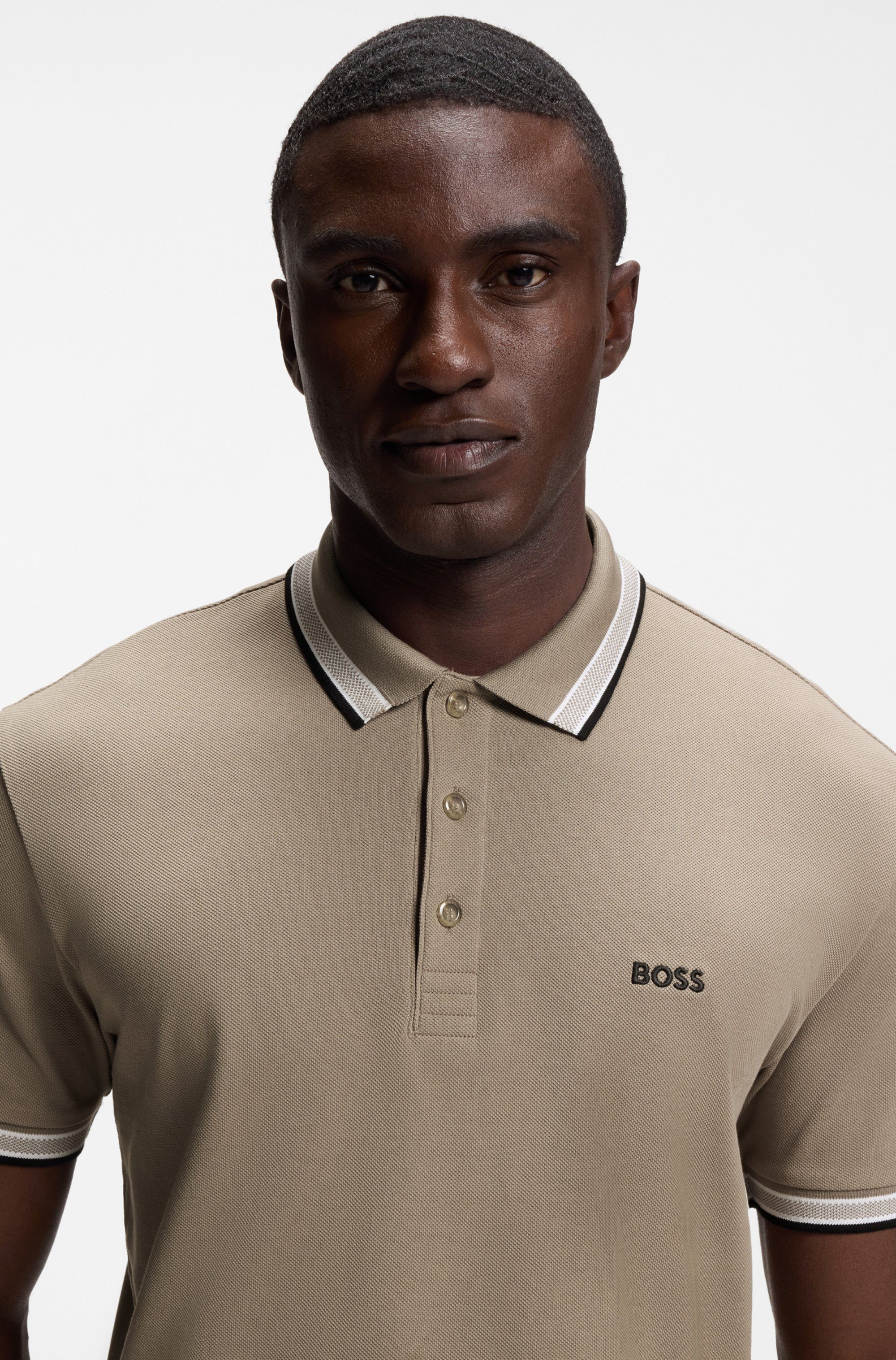 BOSS GREEN Poloshirt Paddy mit kontrastfarbenen Streifen am Kragen günstig online kaufen