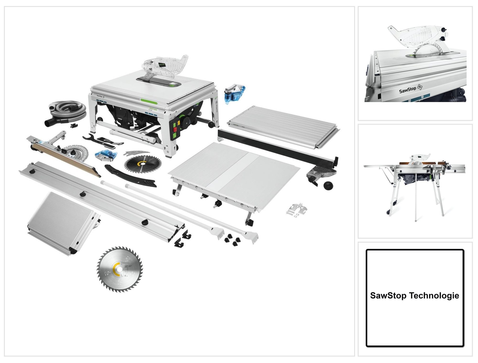 FESTOOL Tischkreissäge TKS 80 EBS Set Tischkreissäge 2200 Watt 254 mm (575828) + Universal