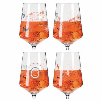 Ritzenhoff Aperitifglas 4er-Set Sommerrausch F23, Kristallglas, Made in Germany