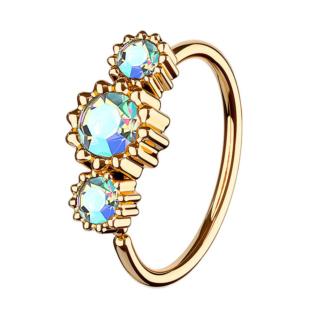 Taffstyle Nasenpiercing Nasenpiercing Universal Tragus Rosegold IP mit 3 Kr günstig online kaufen