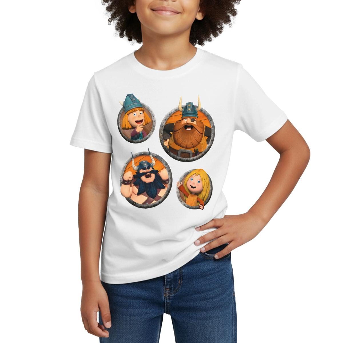 T-Shirt Wickie Und Die Starken Männer Charaktere Kinder T-Shirt